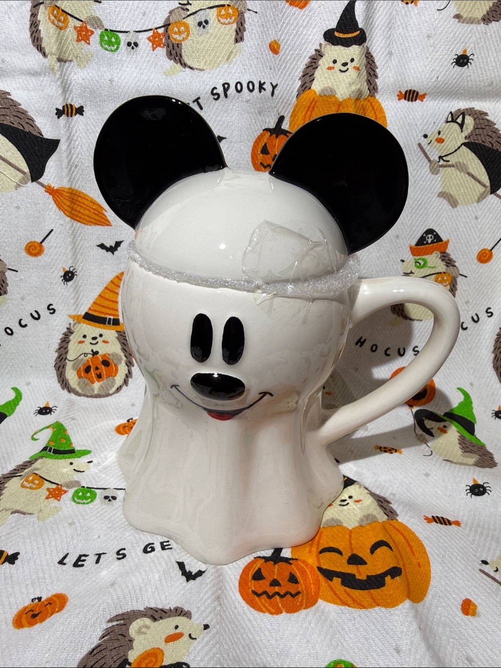 Disney Mickey Mouse Mickey Ghost MUG with topper
